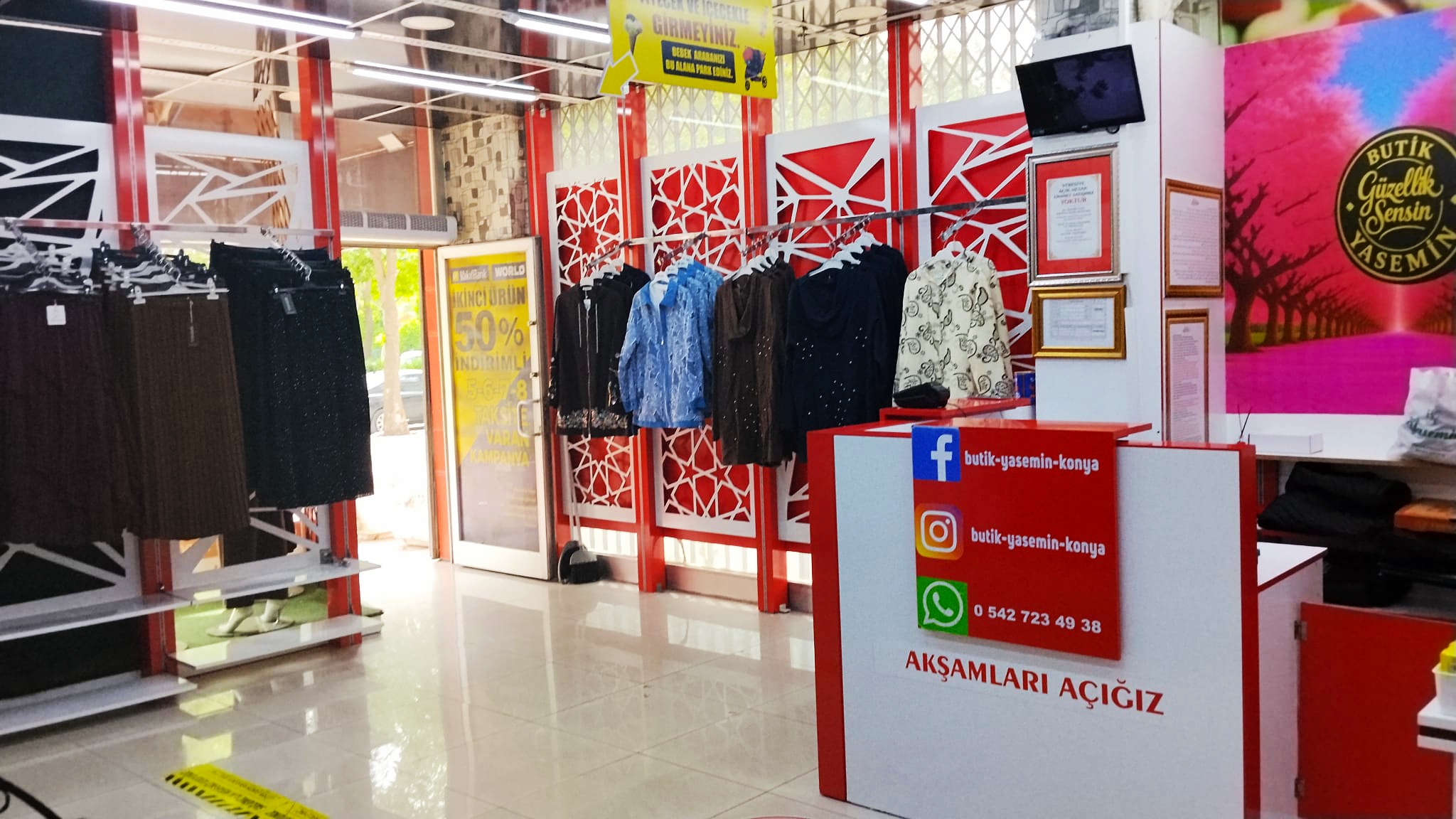 Butik Yasemin Konya ürün mağaza vitrin görseli