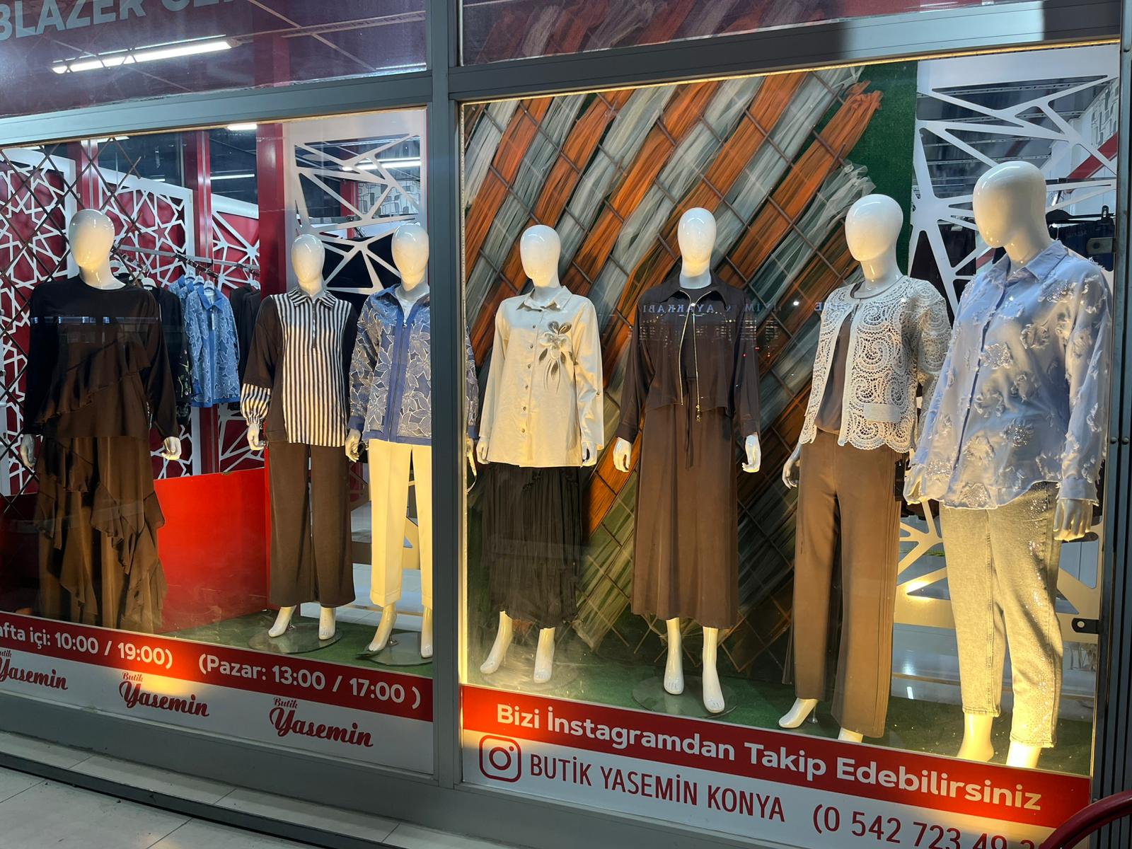 Butik Yasemin Konya ürün mağaza vitrin görseli